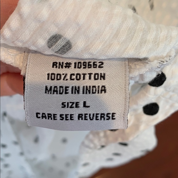 Tulip Sundress White with Black Polka Dots Large - Picture 3 of 6